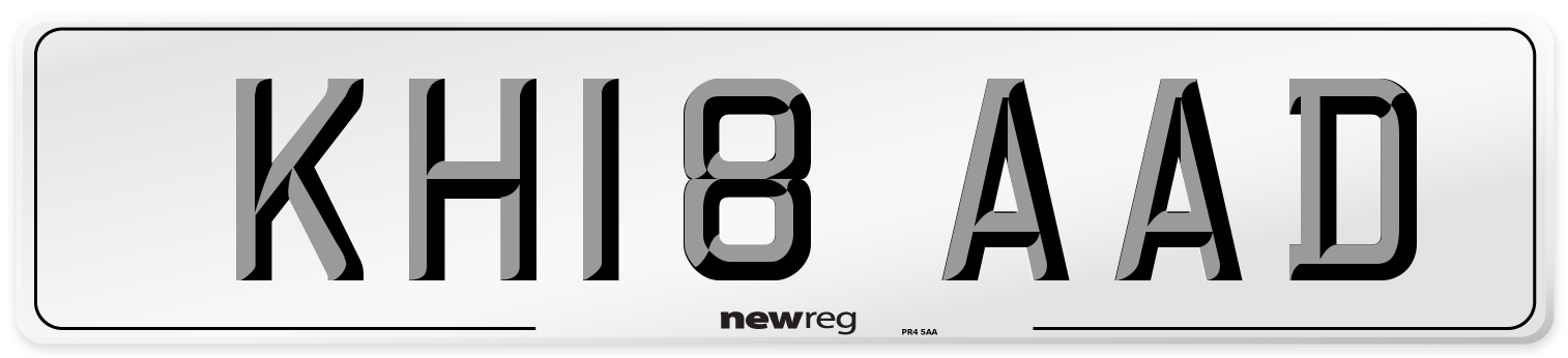 KH18 AAD Number Plate from New Reg